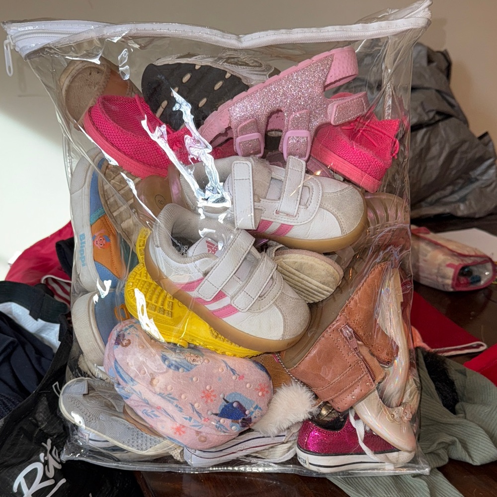 Kids Pink and White Sneakers